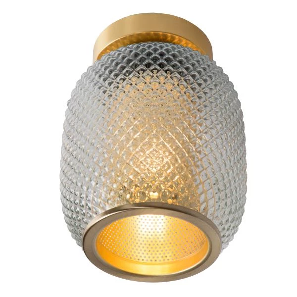 Lucide AGATHA - Plafonnière - Ø 18 cm - 1xE27 - Mat Goud / Messing - detail 1